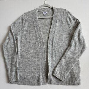 Old Navy Light Gray Knit Open-Front Cardigan Size L